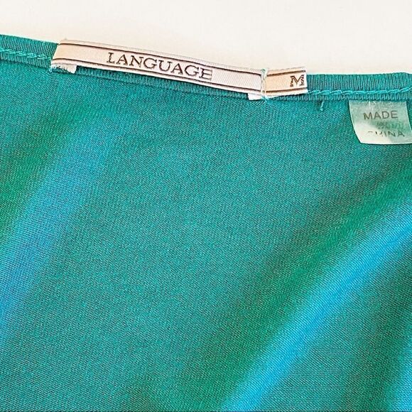 🍋 Language • Wide Sleeve Green Blouse - Picture 6 of 9